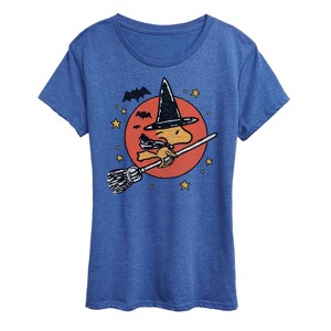 Women's - Peanuts - Woodstock Halloween Witch Short Sleeve Graphic T-Shirt - 1 of 4