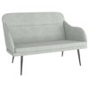 vidaXL Bench Light Gray 43.3 in.x29.9 in.x31.5 in. Velvet - 2 of 4