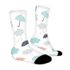 Umbrellas Pattern Women Printed Crew Socks Funny Funky Socks Soft Polyester Novelty Gifts for Artists Men - 3 of 4