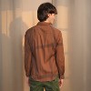 Campus Sutra Men Men's Chocolate Brown Mesh-Textured Knit Shirt - 3 of 4