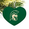 Illinois Wesleyan University Primary Logo Heart Love Wood Christmas Tree Holiday Ornament - 2 of 3