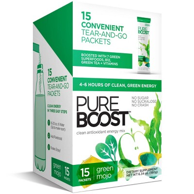 Pureboost Clean Energy Drink Mix - Green Mojo - 15ct