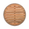 NicBex 15"/26"/15"+26" Round Outdoor End Table,Outdoor Side Table with Acacia Wood Top,Patio Table with Rope Design for Lawn,Outdoor Furniture - 4 of 4