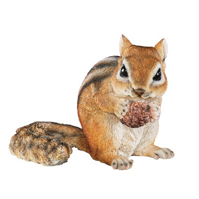 Collections Etc Hand-Painted Hungry Chipmunk Yard Figurine 5.5 X 4 X 3.75 Brown