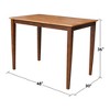 30' X 48' Solid Wood Top Counter Height Table with Shaker Legs - International Concepts - 4 of 4