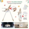COZONY Adjustable Baby High Chair with Removable Tray, Foldable Highchair with 5-Point Harness and Recline Positions for Infants Toddlers - 4 of 4