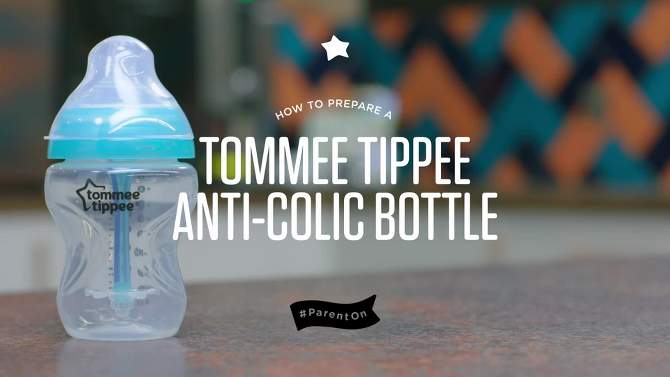 Tommee Tippee Advanced Anti-colic Baby Bottle - Turquoise - 9oz/3pk, 2 of 11, play video