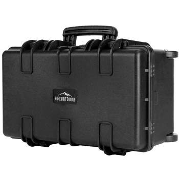 Monoprice Weatherproof Hard Case - 22in x 14in x 10in With Customizable Foam, Shockproof, IP67, Customizable Name Plate