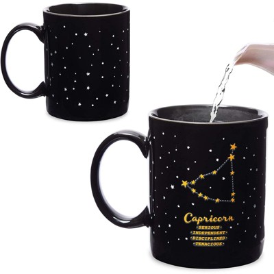 Okuna Outpost Capricorn Color Changing Mug, Zodiac Astrology Sign Cup (11 oz)