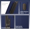 3-Piece Premium ABS Luggage Set (20", 24", 28"), Suitcases with Multi-Position Handle, Silent Spinner Wheels, and TSA-Approved Lock, Blue - 2 of 4