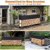 Outdoor Firewood Rack, Heavy Duty Firewood Holder for Fireplace & 600D Oxford Waterproof Cover for Fireplace, Patio, Indoor/Outdoor Log Storage Rack - 3 of 4