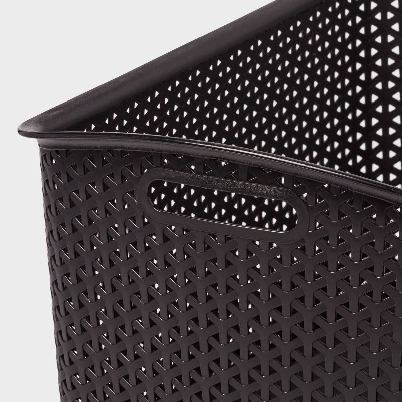 Y-Weave Jumbo Decorative Storage Basket Black - Brightroom&#8482;, 4 of 7
