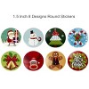 Wrapables Christmas Stickers Label Roll, Holiday Stickers for Sealing Cards, Envelopes, Gift Boxes, Festive Party Favors (500 pcs), Festive - 2 of 4