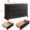 Vintage 7 Drawers Dresser, 54" Wide Wood Rustic Chset of Drawers for Bedroom, Living Room,Hallway - 2 of 4