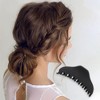 Unique Bargains Frosted Crescent Hair Clips Black 1 Pc - 2 of 4