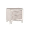 Sapphtopaz Velvet Nightstand with 2 Drawers Mid Century Modern Side Table with Silver Glitter Strip and Metal Legs for Living Room, Bedroom - 2 of 4