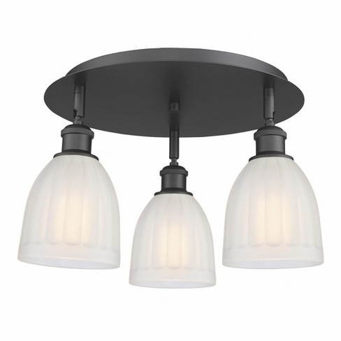 Innovations Lighting Brookfield 3 - Light Flush Mount In Matte Black ...
