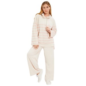 June + Vie by Roaman's Women's Plus Size Bell-Sleeve French Terry Sweatshirt - 1 of 4