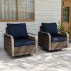 EAGLE PEAK Rocking Chair, Swivel Rocker, Rattan Patio Furniture, 2 Chairs - 2 of 4