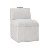 Circe 21.85" Wide Modern Castered Chair Upholstered Seat and Back Side Chair-Maison Boucle - 2 of 4