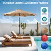 Kumasinova 9ft Patio Umbrella with Crank,Outdoor Umbrella with Waterproof&UV Protection,Beach Umbrella with Aluminum Pole for Garden,Poolside - 3 of 4