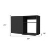 HomeRoots 39" Black Accent Cabinet With Two Shelves - 3 of 4