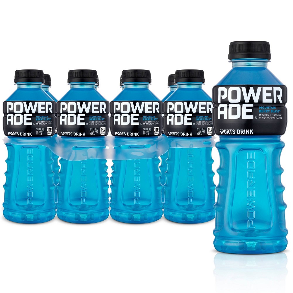 POWERADE Electrolyte Enhanced Mountain Berry Blast Sport Drink  20 fl oz  8 Count Bottles (pack of 24 )