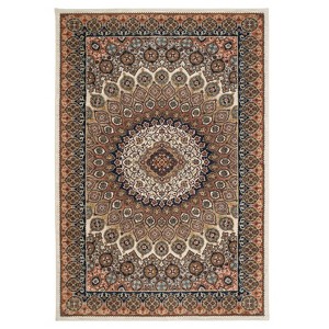 Cream Medallion Woven Area Rug 5