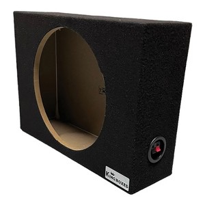 King Boxes ASHALLOWS12 12-In. Single-Speaker Slim Black Carpeted Enclosure for Trucks - 1 of 4