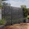 PexFix 72 in. x 47 in. Outdoor Privacy Rectangle Screen Galvanized Steel Panel Divider in Black - 3 of 4