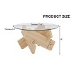 Modern Glass Coffee Table,Side Table With Tempered Glass Top And MDF Legs,Round Coffee Table For Living Room Dining Room-Cuddlewood - 4 of 4
