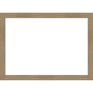 Amanti Art 16"x22" Woodgrain Stripe Mocha Framed Magnetic Dry Erase Board - 1 of 4