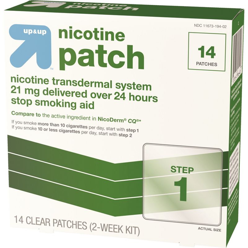 Nicotine Stop Smoking Aid Clear Patches Clear Step 1 - up &#38; up&#8482;, 4 of 5