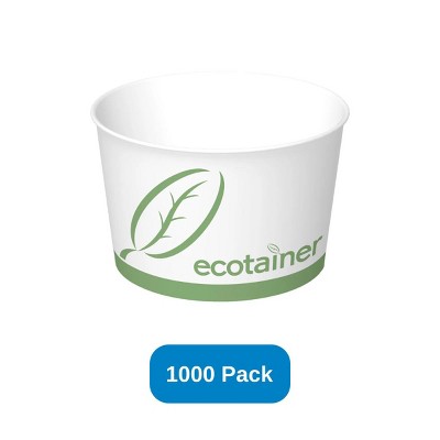 Ecotainer 8 oz Ecotainer Food Container Made in USA - Case of 1000