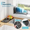 LunaLulinlk Small Dish Drying Rack - Compact Dish Rack for Kitchen Counter with Silicone Dish Drying Mat, Stainless Steel Dish Drainer - 2 of 4