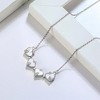 4 Leaf Clover Heart Pendant Necklace for Women Magnetic Sterling Silver Ginger Lyne Collection - 3 of 4
