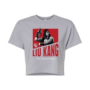 Women's - Mortal Kombat - Liu Kang The Chosen One Cropped Graphic T-Shirt - 1 of 4