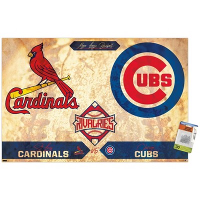 Trends International MLB St. Louis Cardinals - Neon Helmet 23 Unframed Wall  Poster Print Clear Push Pins Bundle 22.375 x 34