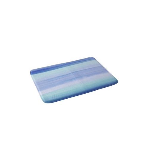 Non-Slip Memory Foam Shower Mat - Turquoise Blue - 24 x 16 inch