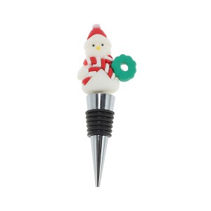 Unique Bargains Santa Claus Bottle Stopper Zinc Alloy ABS Silicone 1Pc - 1 of 3