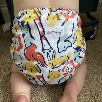 Esembly Recycled Diaper Cover (Outer) + Swim Diaper - Aloe, Size 1 (7-17  Lbs)