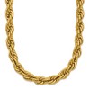 Chisel Stainless Steel Polished Yellow IP-plated 6mm Rope Chain Necklace 24" Necklace - 2 of 4