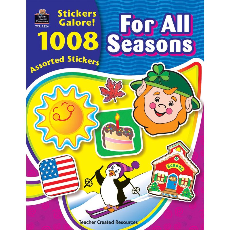 Teacher Created Resources For All Seasons Sticker Book, Pre-K to Grade 8, pk of 1008, 1 of 2