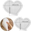 JDICTION 2 PCS Heart Resin Mold, Large Silicone Molds for Trinket Dish Candle Holder, Jewelry Plate Container Storage for DIY Art Craft Home Decor - 2 of 4