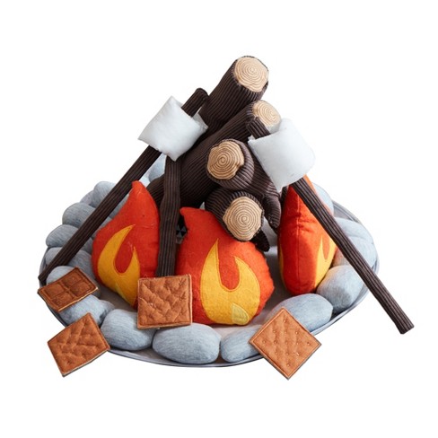 Wonder&Wise Kids Campout Camp Fire and S'mores Super Soft Plush Pillow Child Toy Camping Pretend Imaginative Play Set for Ages 3 and Up, 16 Piece - image 1 of 2