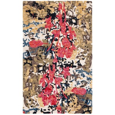 Blossom BLM460 Handmade Tufted Accent Rug - Green/Ivory - 3' X 5' - Safavieh