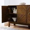 ORRD 60.5'' Walnut Fluted Buffet Cabinet with Geometric Pattern - 4 of 4