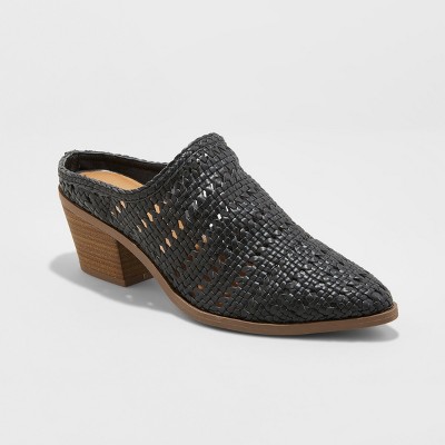 target black slip on shoes