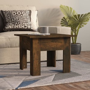 vidaXL Coffee Table Smoked Oak 21.7"x21.7"x16.5" Engineered Wood - 1 of 4