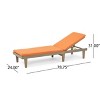 Christopher Knight Home Nadine Outdoor Acacia Wood Armless Adjustable Chaise Lounge with Cushion - 3 of 4